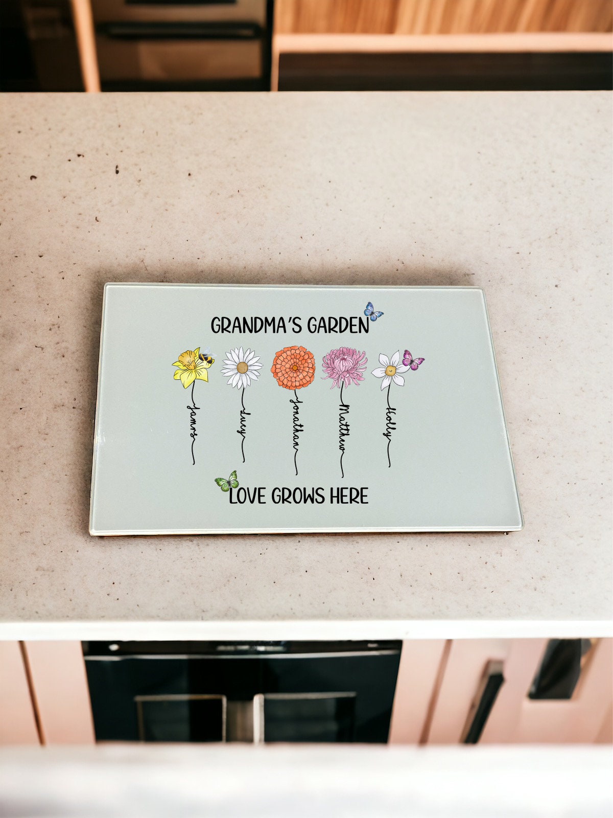 Grandma's Garden Chopping Board