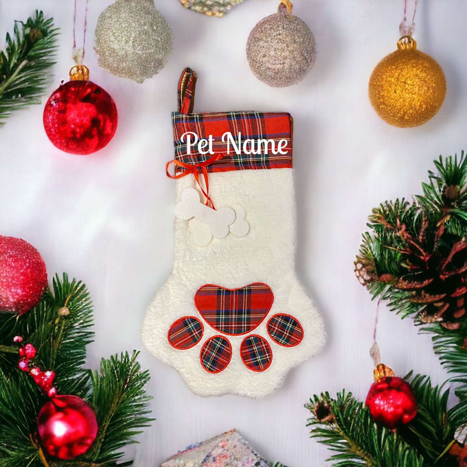 thumbnail image 2 of Personalized Dog Christmas Stocking,Custom Dog Christmas Stocking With Photo/Name,Dog Stocking Christmas,Christmas Decora,Dog Tree Ornament - Best Custom 2 of 11