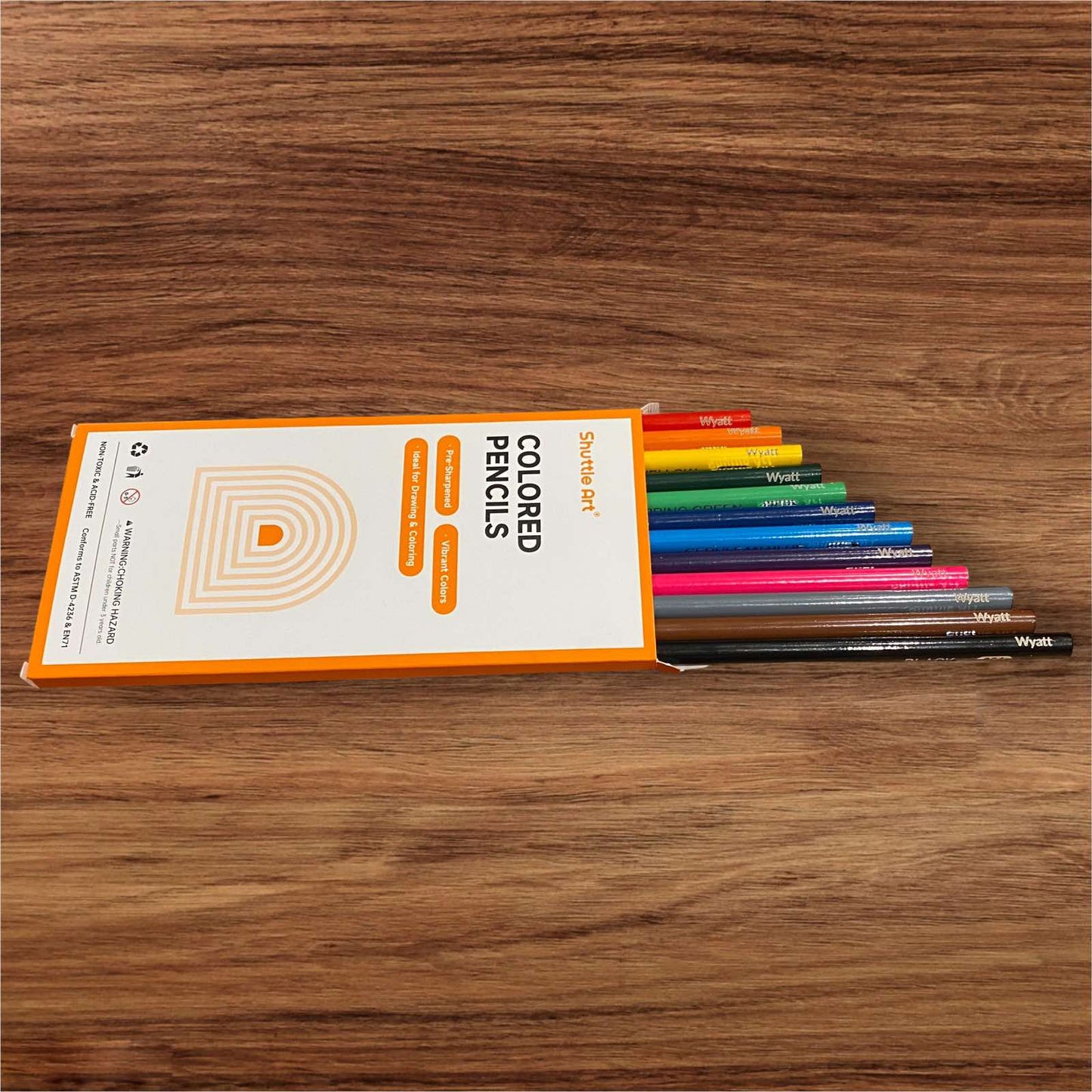 Personalised Set of 12 Premium Quality Colouring Pencils