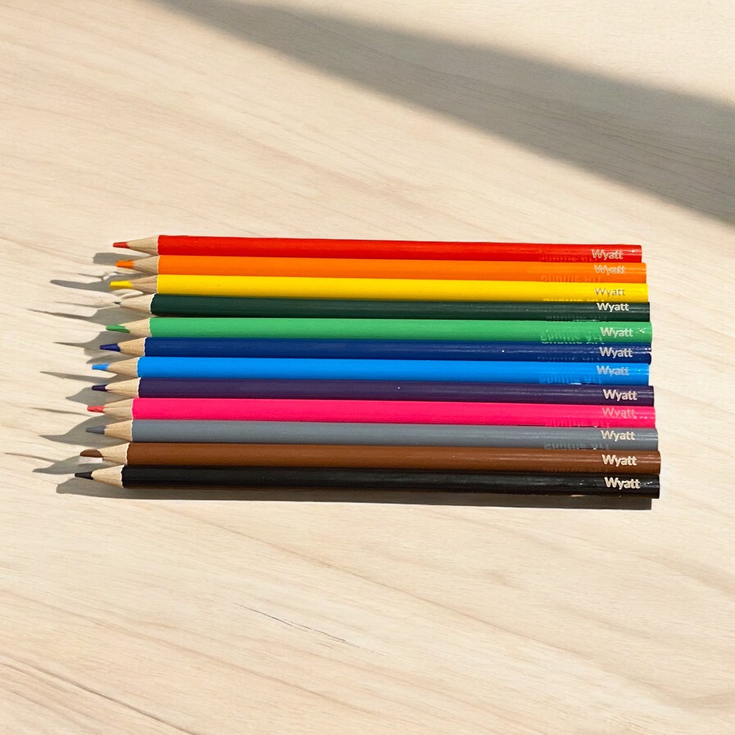Personalised Set of 12 Premium Quality Colouring Pencils