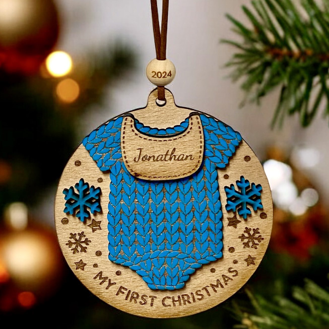 Baby's First Christmas Ornament - Personalised