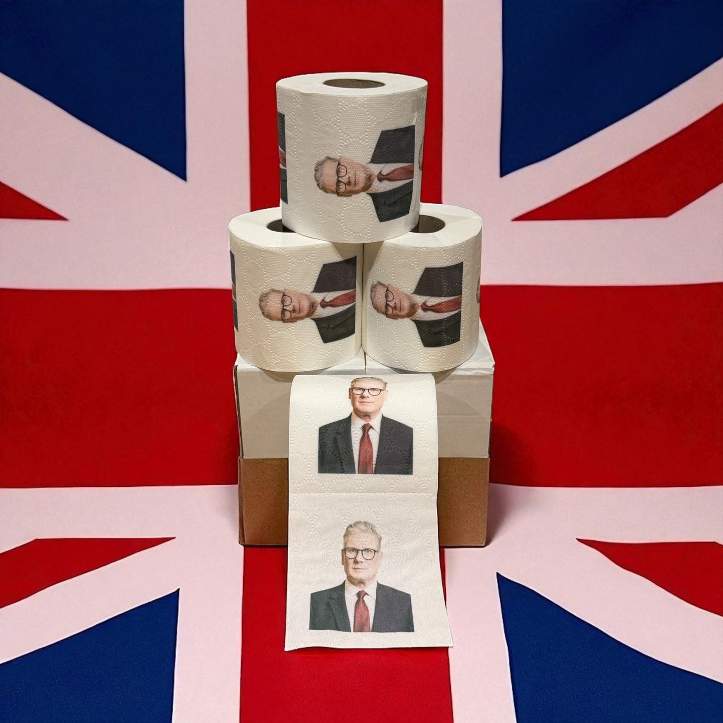 Novelty Toilet Roll Pack – Sir Keir Starmer Design (Pack 4 Rolls)