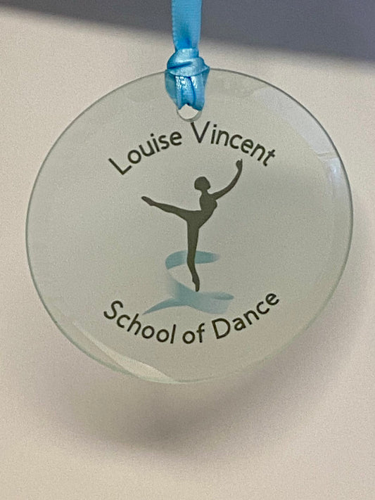 Louise Vincent School of Dance Elegant Frosted Glass Ornament