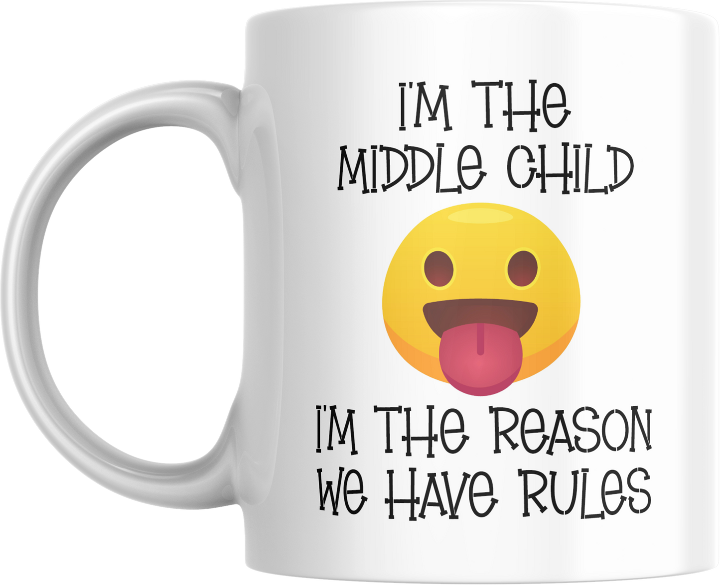 Sibling Rules Mug Set – Youngest, Middle, and Oldest Child Mugs