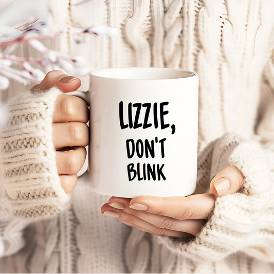 Personalised "Don't Blink" Mug – Doctor Who Inspired Gift