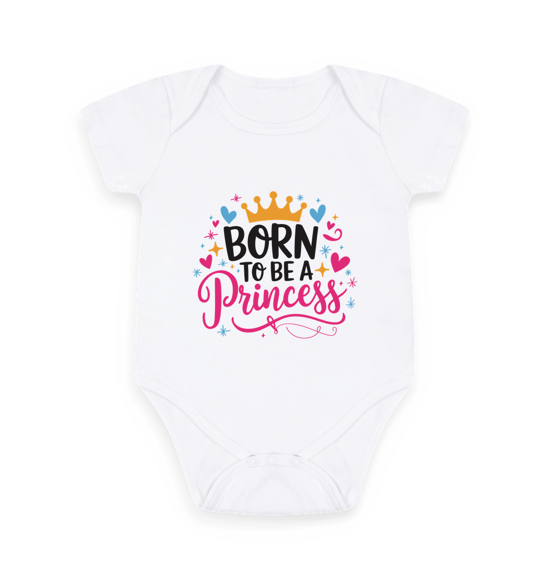 White Printed baby grow Front