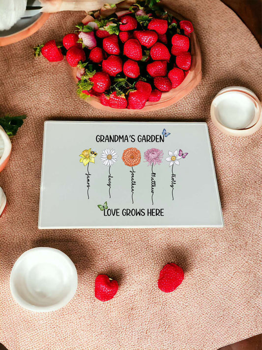 Grandma's Garden Chopping Board