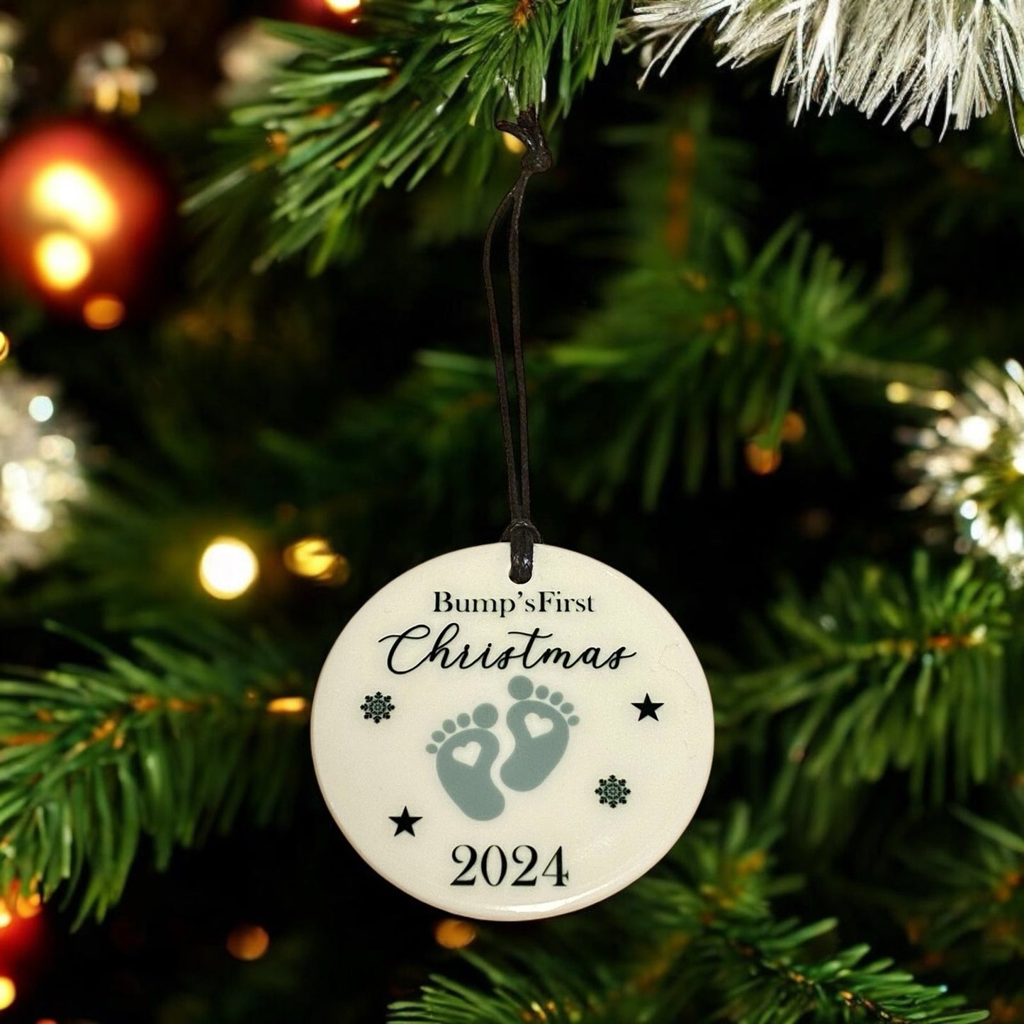 Bump's's First Christmas Ceramic Ornament
