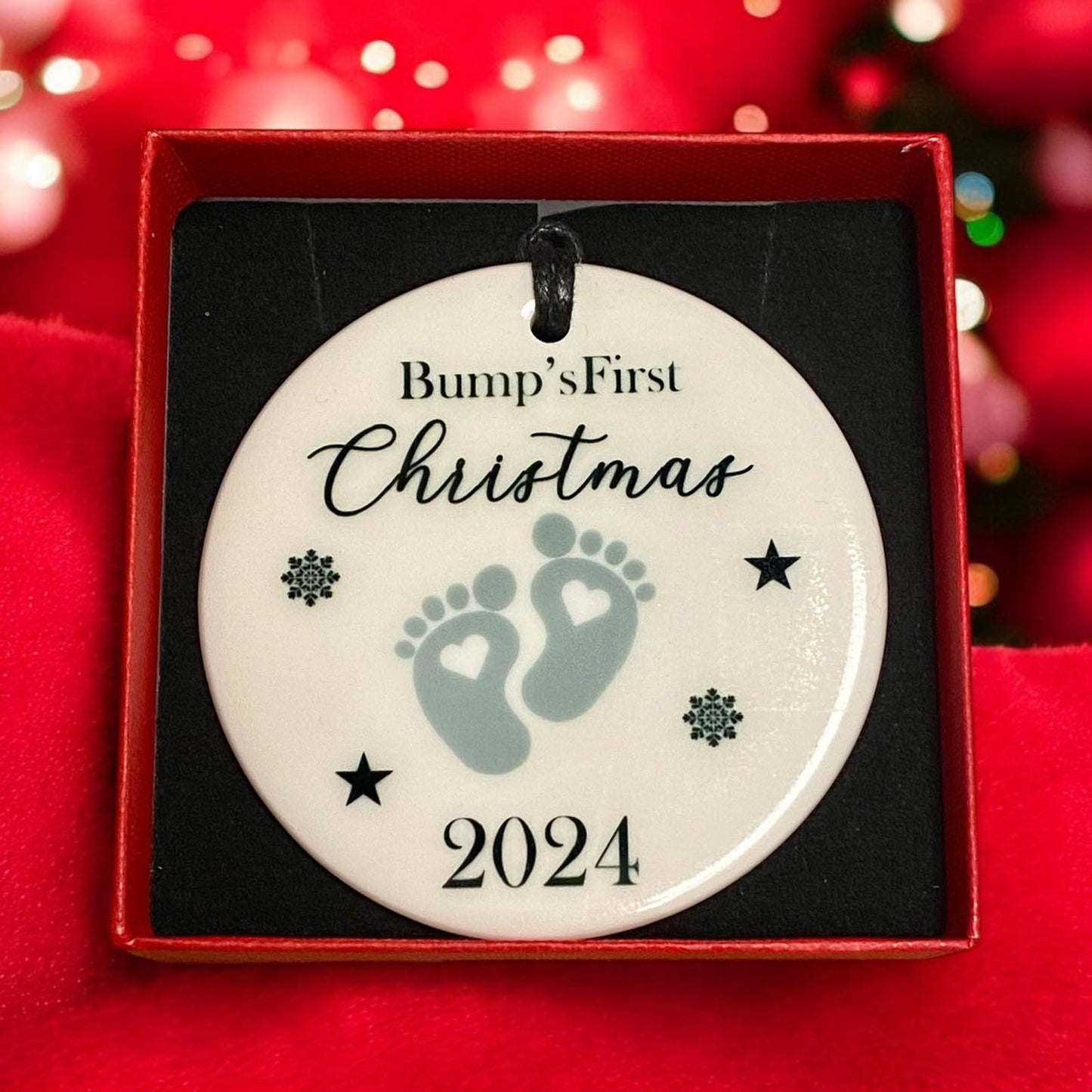 Bump's's First Christmas Ceramic Ornament