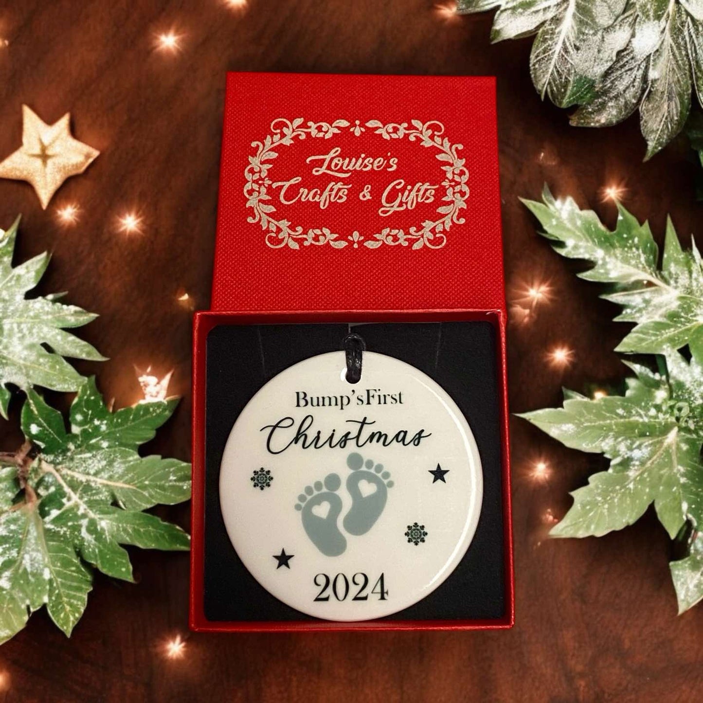 Bump's's First Christmas Ceramic Ornament