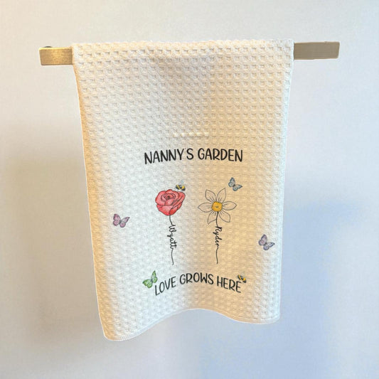 Mum's Garden Tea Towel