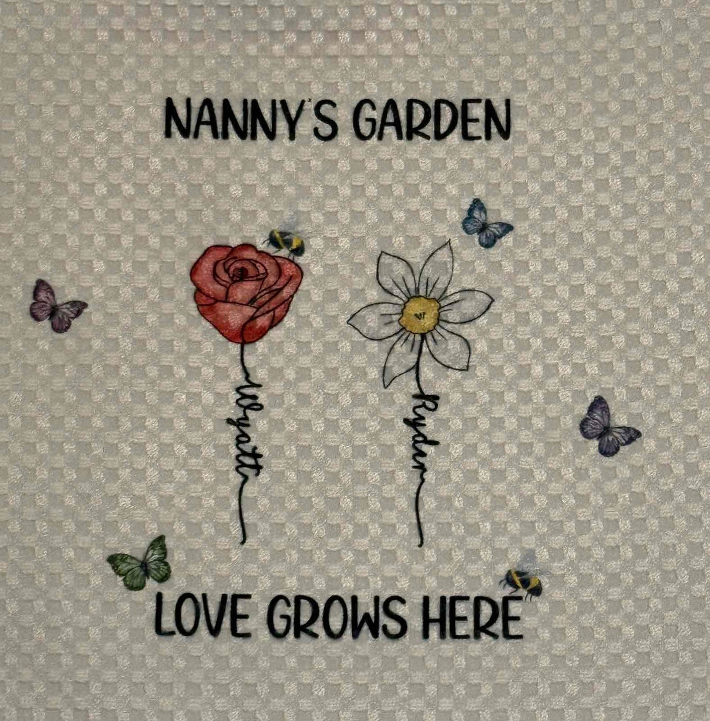 Grandma's Garden Tea Towel