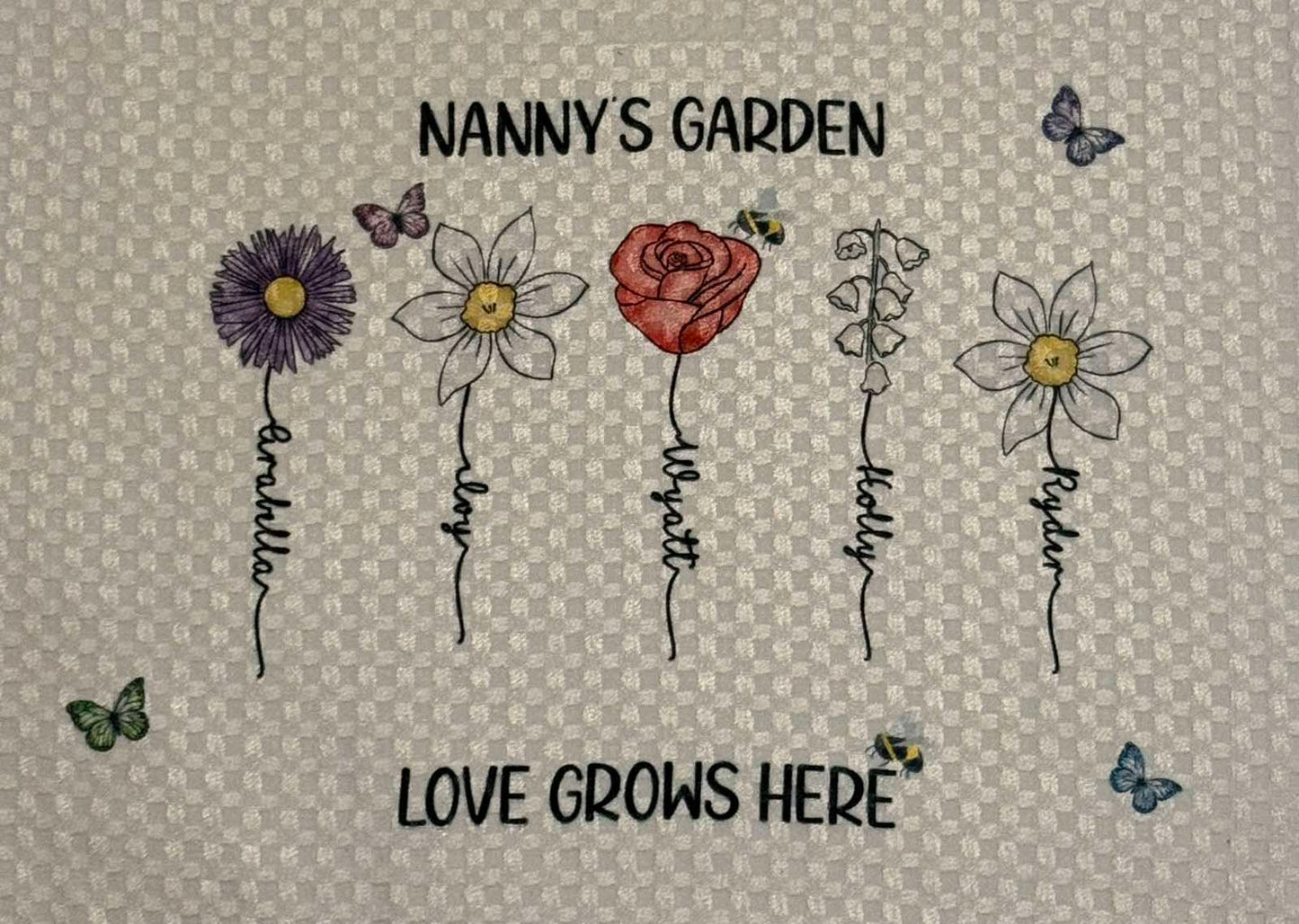 Grandma's Garden Tea Towel