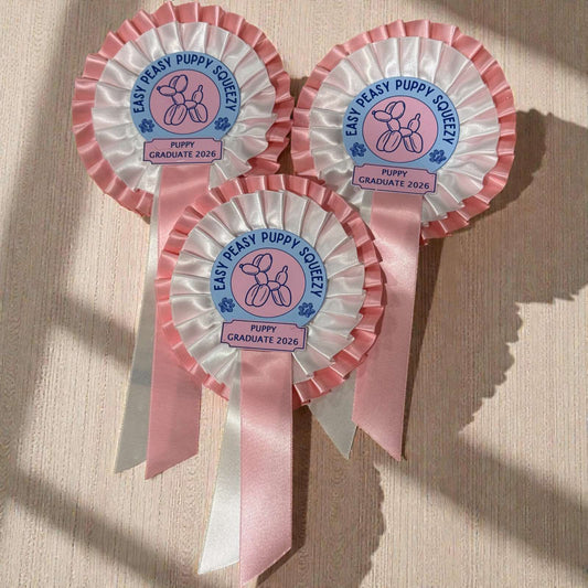 Easy Peasy Puppy Squeezy Puppy Graduate Rosettes